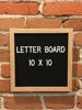 10 x 10 Black Letter Board