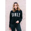 Girls Crew Neck Sweatshirt In Black