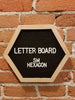 Small Black Hexagon Letter Board